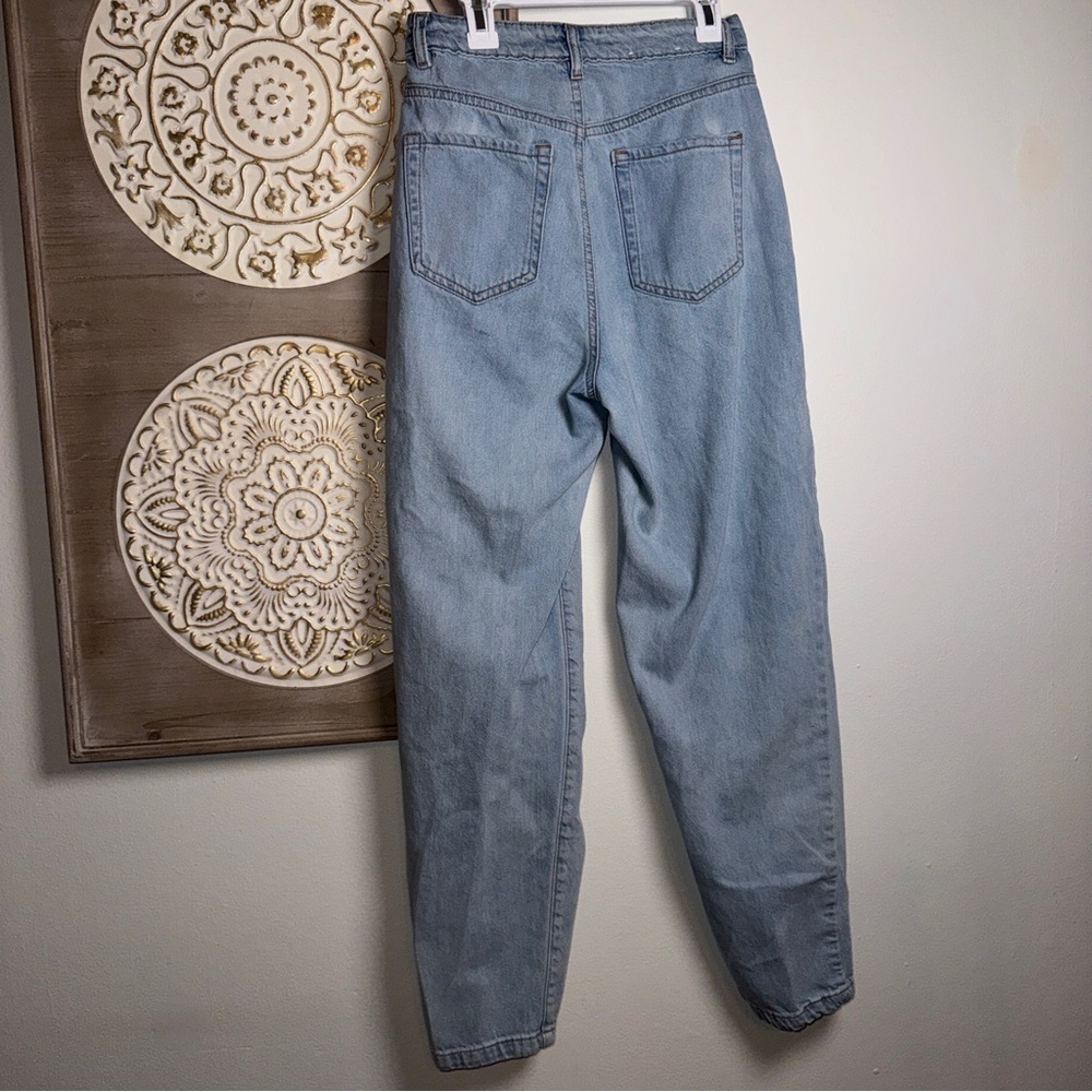 Garage Denim Light Wash High Rise Tapered Jeans Size 24 - Picture 3 of 5